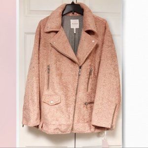 NWT AVEC LES FILLES PINK SHEARLING COAT
